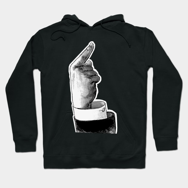 Hand pointing upwards Hoodie by Marccelus